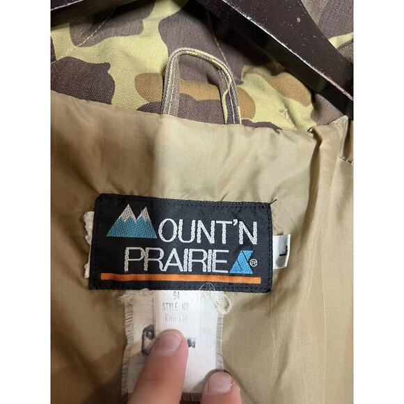 VINTAGE Mount'n Prairie Jacket L Brown Duck Canvas Hunting Coat Camo - Picture 3 of 7